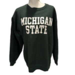 VINTAGE 90's Michigan State University Spartans Crewneck Sweatshirt Size L MSU